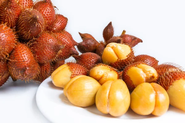 Salak Fruit Salacca Zalacca Plato Sobre Mesa — Foto de Stock