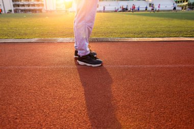 Sport Man Stadium.port konseptinde koşu ya da egzersiz yapıyor..