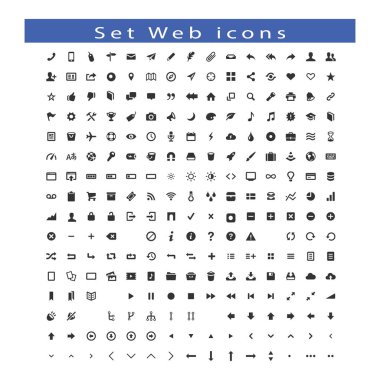 Web site vector icons set clipart