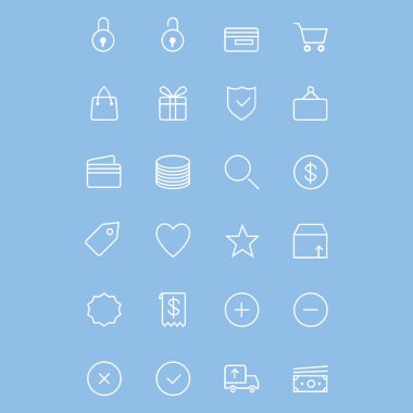 E-ticaret satır Icons set