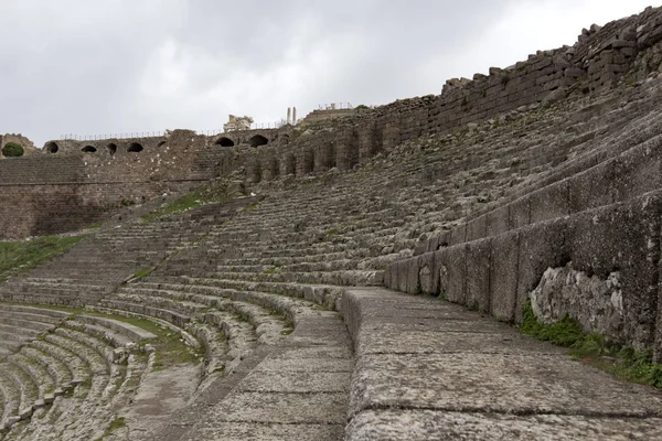 Pergamon Acient Miasta Akropol Historycznych Amfiteatr Bergama Akropol Turcji — Zdjęcie stockowe