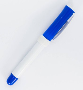 Ofis için mavi kalem ya da okula dönüş.