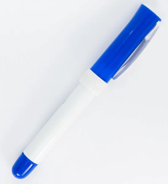 Blue Pen Office Back School — Stock Photo, Image