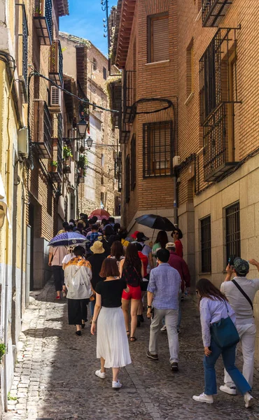 stock image Tourists Visiting City of Toledo, Spain in Summer