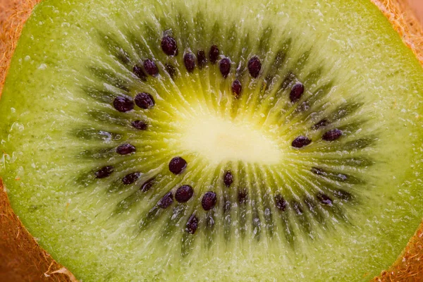 Cutaway de fructe Kiwi. Produse alimentare macro shot . — Fotografie, imagine de stoc