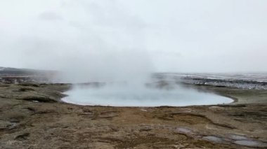 dönen buhar sıcak volkanik yaylar