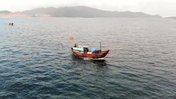 Vista aérea del muelle Tamsui Fishermans, Taiwán — Vídeo de stock