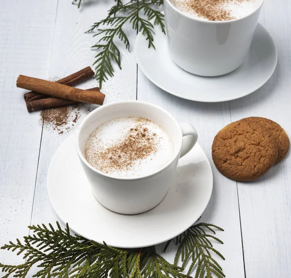 Cup Cacao Dark Hot Chocolate Winter Coffe Milk Latte Cappuchino — Stock Photo, Image