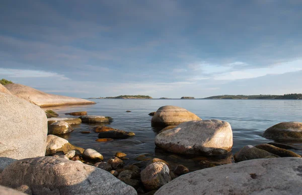 Karelska republiken Island White Sea Lake Ladoga panoramautsikt stenar även — Stockfoto