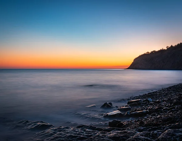 Beautiful Summer Sunset Black Sea Coast Russia Krasnodar Territory — Stock Photo, Image