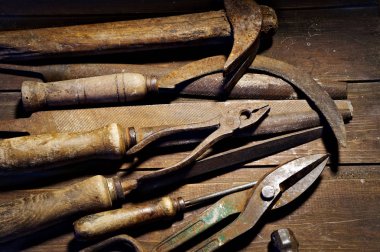 Eski paslı araçları seti