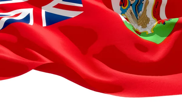 Les Bermudes agitant le drapeau national. Illustration 3D — Photo