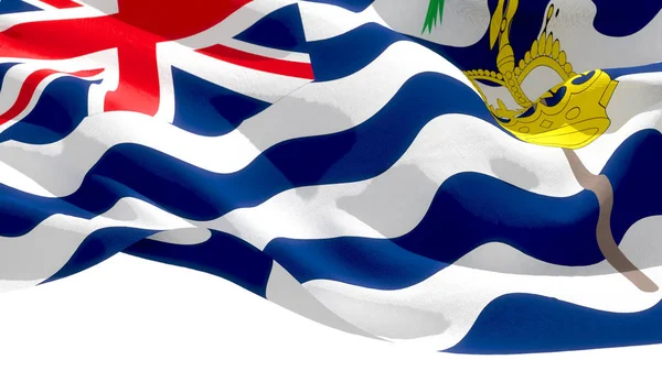 Territoire britannique de l'océan Indien agitant le drapeau national. Illustrtra 3D — Photo