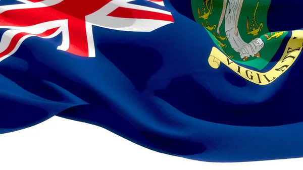 Îles Vierges britanniques agitant le drapeau national. Illustration 3D — Photo