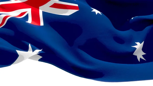 국기를 흔드는 호주 연방. 3D 일러스트레이션 — 스톡 사진