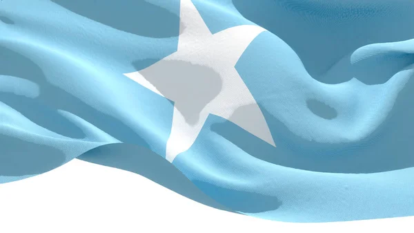 República Federal de Somalia ondeando bandera nacional. Ilustración 3D — Foto de Stock