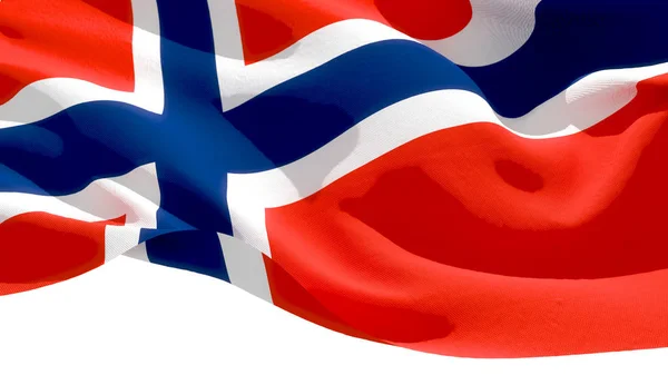 Βασίλειο της Νορβηγίας κουνώντας την εθνική σημαία. εικονογράφηση 3D — Φωτογραφία Αρχείου