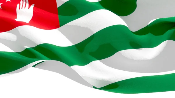 República de Abjasia ondeando bandera nacional. Ilustración 3D — Foto de Stock