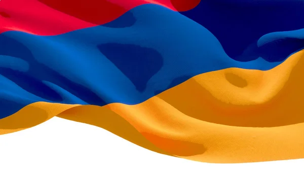 Republiken Armenien viftande nationella flaggan. 3D-illustration — Stockfoto