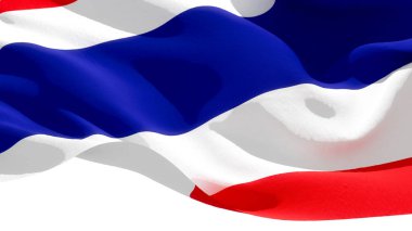 Tayland ulusal bayrak sallıyor. 3d illüstrasyon