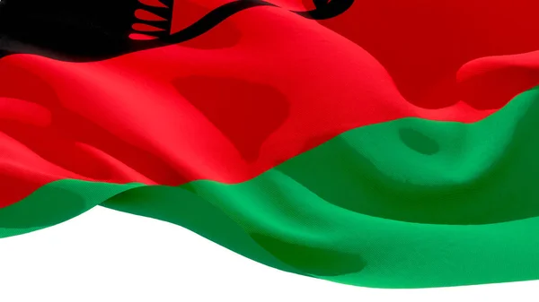 Republik Malawi, die die Nationalflagge schwenkt. 3D-Illustration — Stockfoto