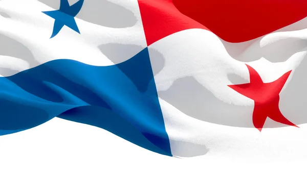 República de Panamá ondeando bandera nacional. Ilustración 3D — Foto de Stock