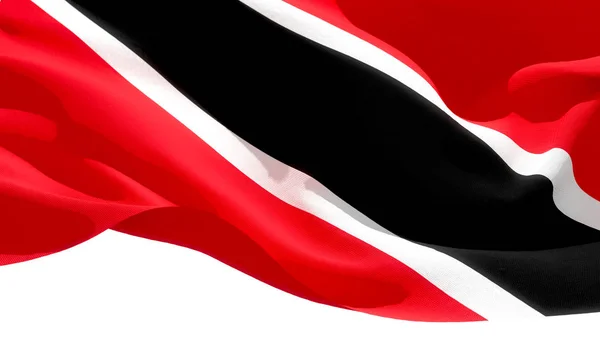 特立尼达和多巴哥共和国挥舞着国旗。3d 幻图 — 图库照片