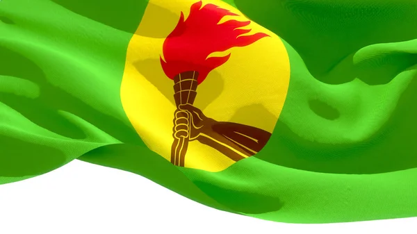Köztársaság Zaire nemzeti zászló. 3D-illusztráció — Stock Fotó