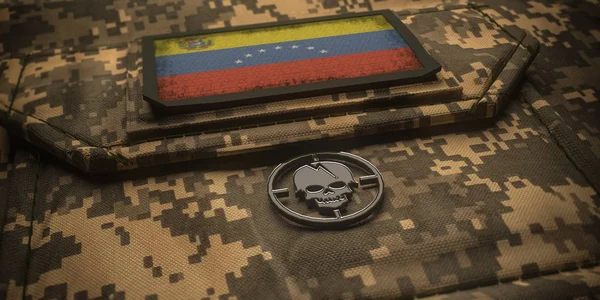委内瑞拉玻利瓦尔共和国军队Vv标志国民 — 图库照片