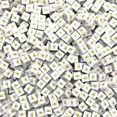 Virgin Adaları ulusal bayrak 3d blok arka plan. 3d illüstrati