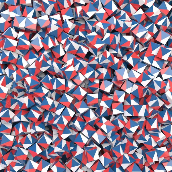 Czech Republic national flag 3D blocks background. 3D illustrati — Stockfoto