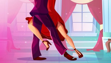 Tango dans balo salonu vektör çizim