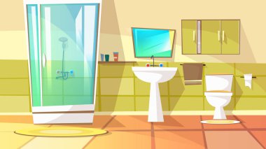Banyo durak duş vektör çizim ile