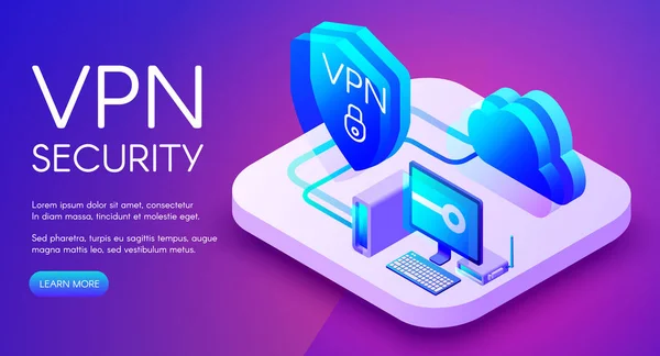 Vpn 安全技术矢量图解 — 图库矢量图片