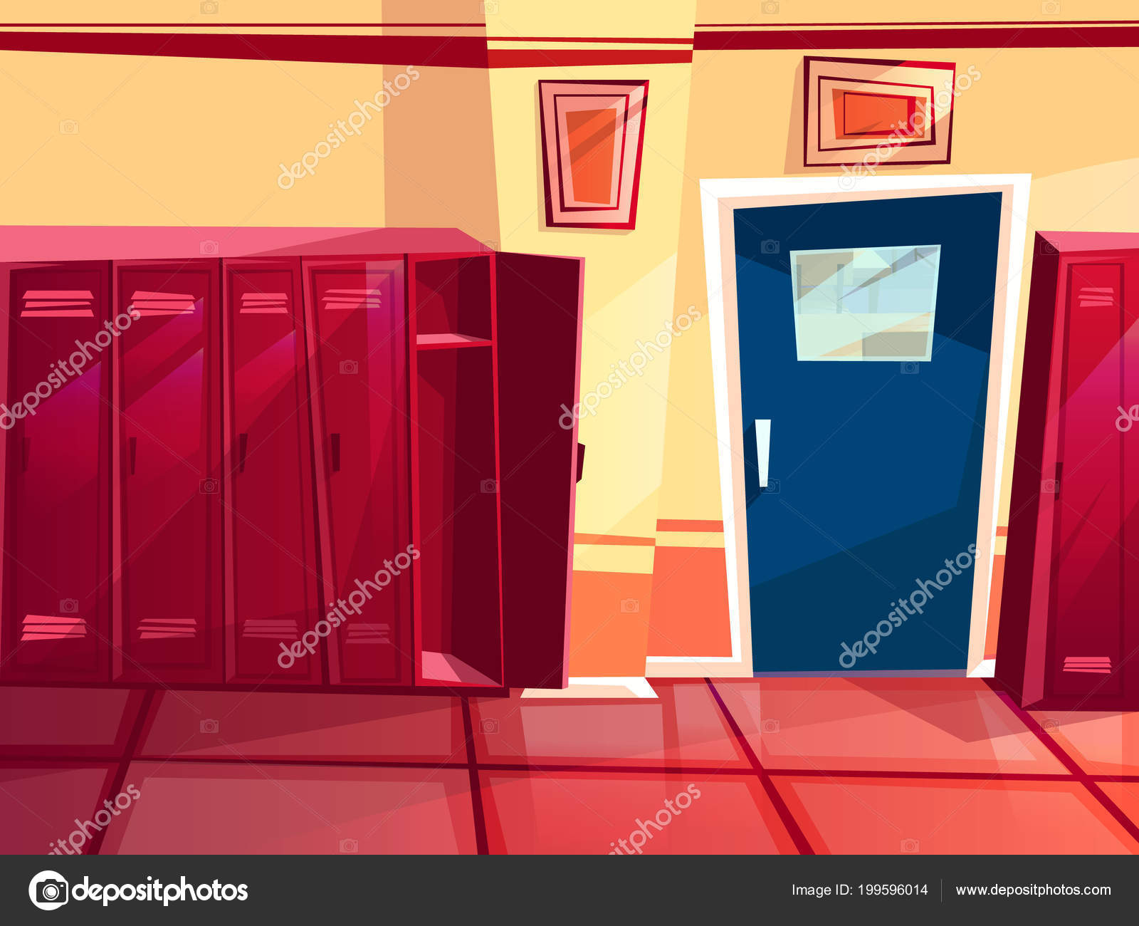 Locker Room Cartoon Locker Room Gym Vector Cartoon