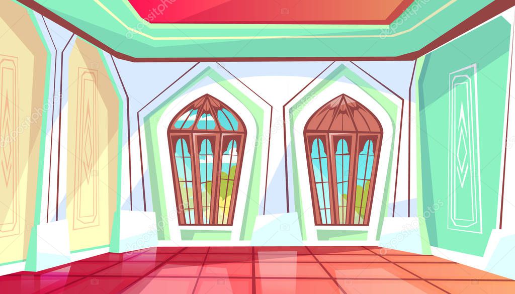 Ballroom or palace hall vector illustration