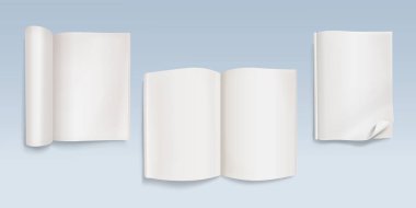 Kitap veya açık boş defter vektör çizim