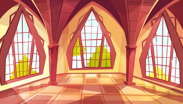 Illustrazione vettoriale delle finestre della sala da ballo o del palazzo — Vettoriale Stock