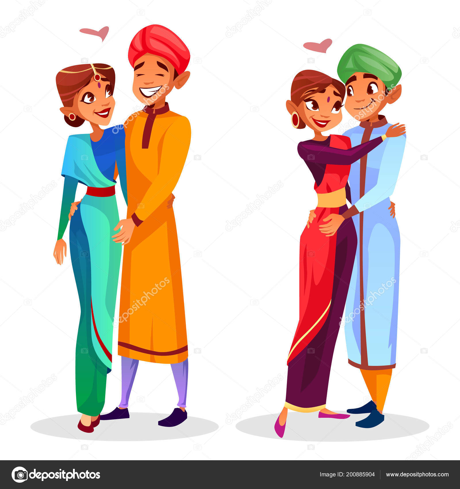 Vector cartoon indian couples hugging Stock Vector Image by ©vectorpouch #200885904 Vector cartoon indian couples hugging Stock Vector Image by ©vectorpouch #200885904