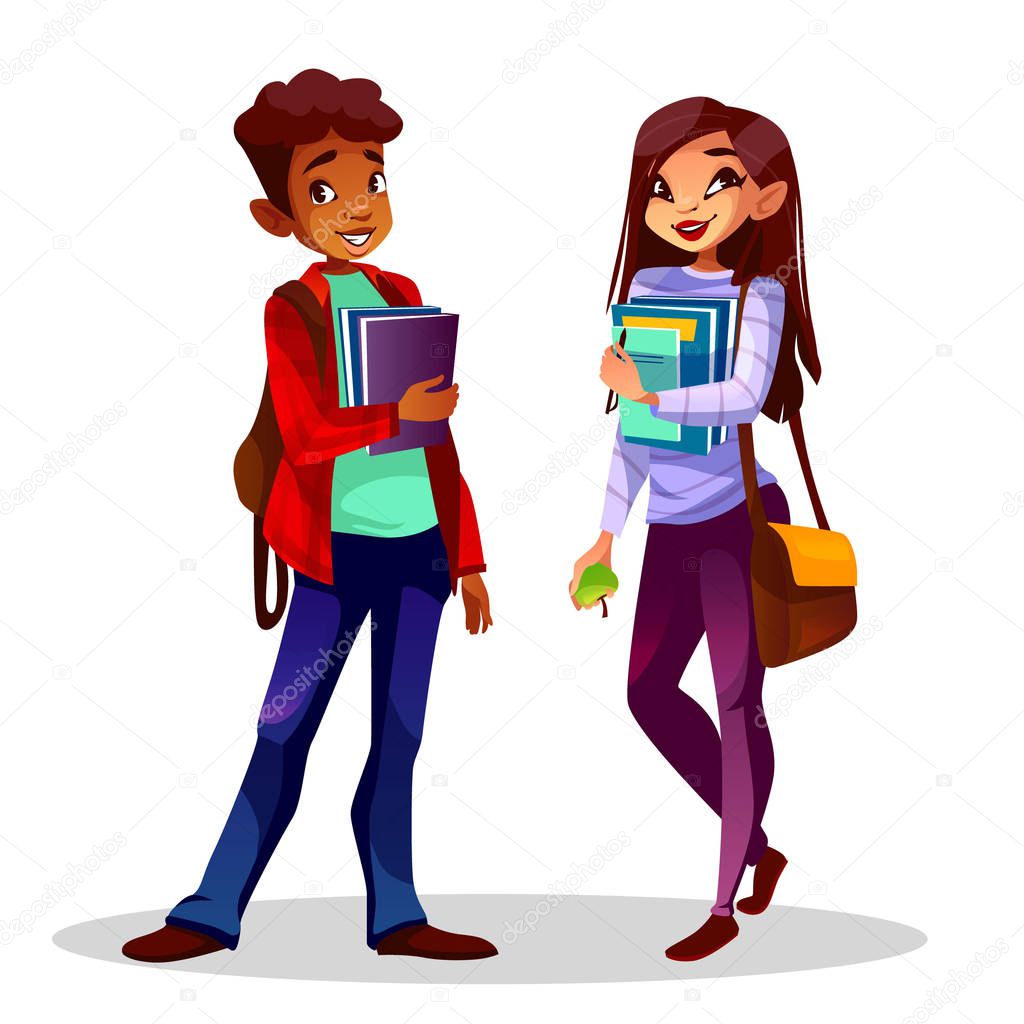 College or university students vector illustration