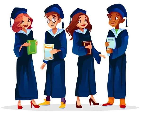 College university graduates vector illustration Stock Illustration
