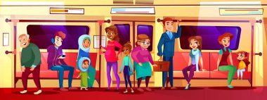 İnsanlar sosyal sayısında Metro vektör çizim