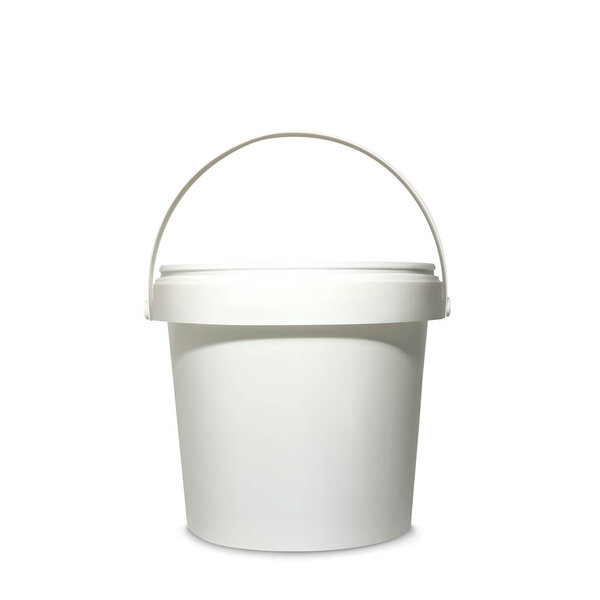 Plastic bucket 3D vector illustration