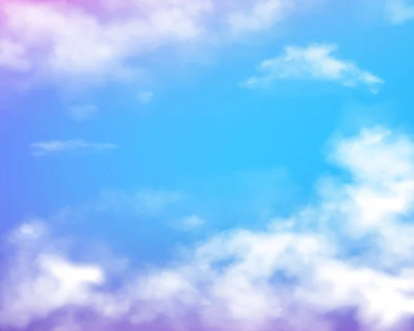 Himmel Wolken realistische Vektorillustration — Stockvektor