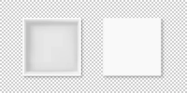 Белая коробка с открытой векторной иллюстрацией — стоковый вектор