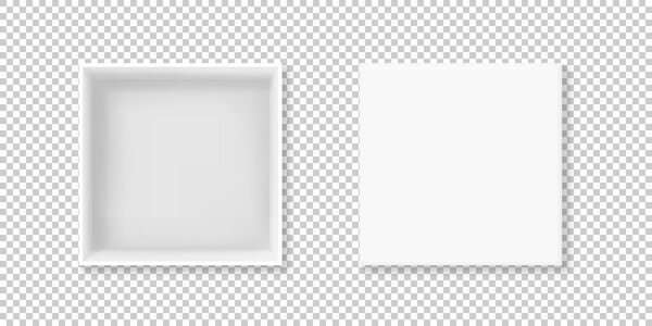Белая коробка с открытой векторной иллюстрацией
