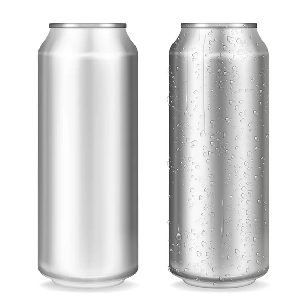 Metal can container 3D vector illustration — Stock Vector