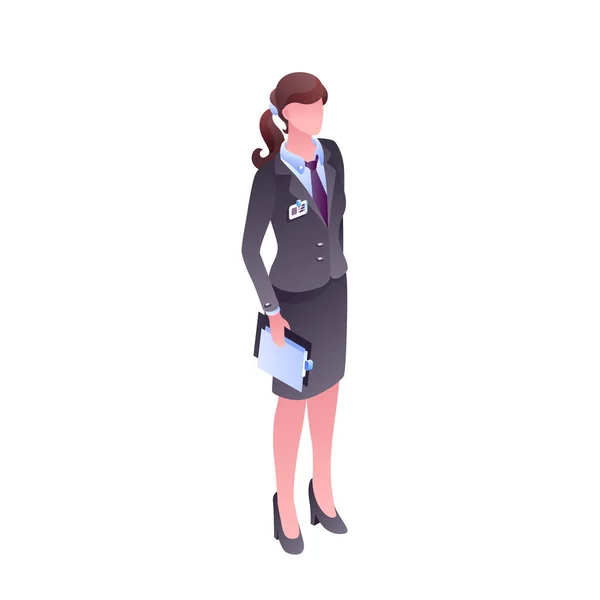 Femme en vêtements de bureau illustration vectorielle sans visage — Image vectorielle