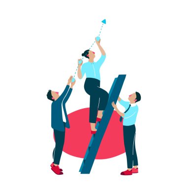 İş büyüme gelişme vektör çizim