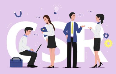 SCR kurumsal iş vektör çizim